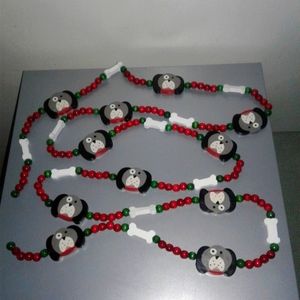 Doggie-themed Beaded Wood Decorative Garland